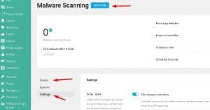 menu scan defender