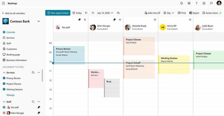 microsoft booking